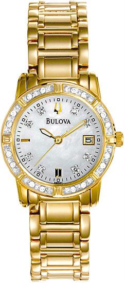 Picture of Womens Gold Tone Stainless Steel Link Bracelet Diamond Mother Of Pearl Dial - Watch