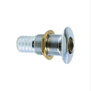 5/8 Inch Thru-Hull Fitting for Hose Chrome Plated Bronze
