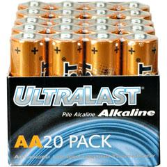 Picture of Ultralast AA Alkaline Battery Bulk Pack - 20 Pack