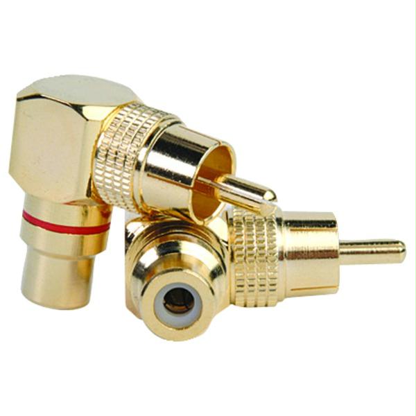 Lc102 Gold Rca Right-Angle Adapters- 2 Pk