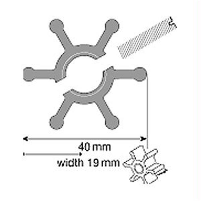 JOHNSON PUMP 09-808B-1 Impeller F4B Kit with Glycerine