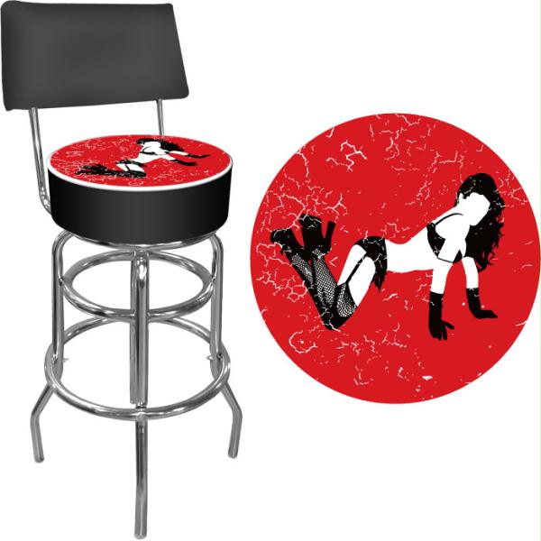 Shadow Babes - B Series - High Grade Padded Bar Stool W/Back