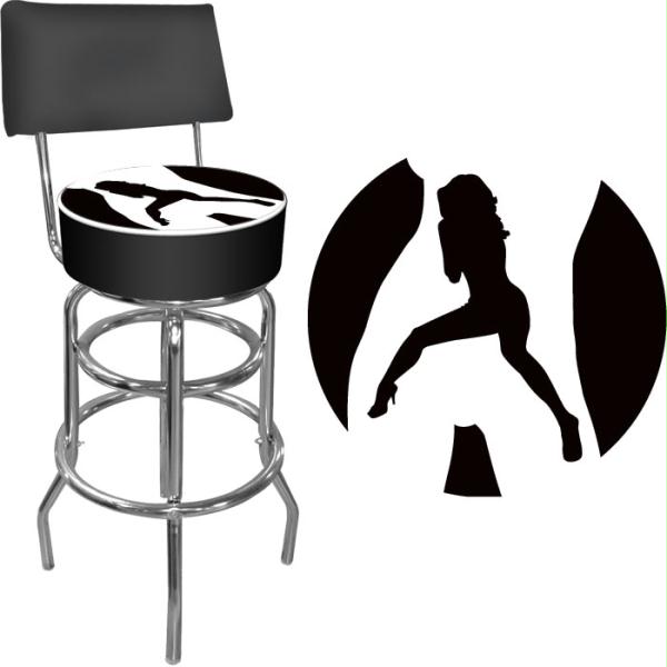 Shadow Babes - C Series - High Grade Padded Bar Stool W/Back