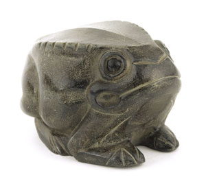 Picture of Achla FRG-01 Cast Aluminum Frog Statue - Natural Grey