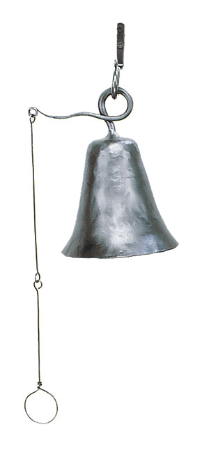 Picture of Achla WIB-02 Wrought Iron Knocker Bell Patio Accent - Powder Coated Graphite - Medium