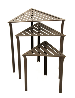 Picture of Achla WTN-01 Triangular Nesting Tables - Bronze- set of 3