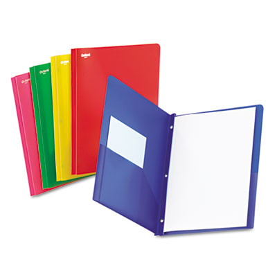 Picture of Oxford 99811 Two-Pocket Portfolio- Tang Fastener- 1/2&amp;quot; Capacity- Assorted Colors- 25/Box