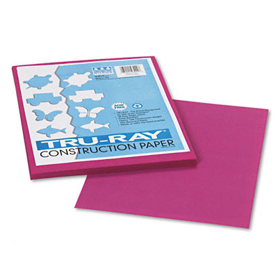 Tru-Ray Construction Paper - Magenta - 9 x 12 - 50 Sheets/Pack