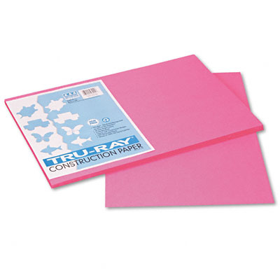 Tru-Ray Construction Paper - Shocking Pink - 12 x 18 - 50 Sheets/Pack