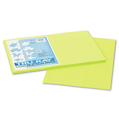 Tru-Ray Construction Paper - Brilliant Lime - 12 x 18 - 50 Sheets/Pack