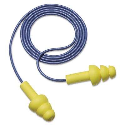 UltraFit Ear Plugs- Corded- Premolded- Yellow- 100 Pairs/Box