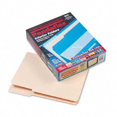 Interior File Folders- 1/3 Cut- Top Tab- Letter- Manila 100/Box