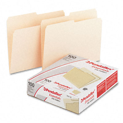 752-1/2 File Folders- 1/2 Cut- Top Tab- Letter- Manila- 100/Box