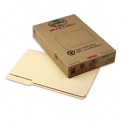 Picture of Pendaflex Earthwise 76520 Recycled File Folder- 1/3 Cut- Top Tab- Legal- Manila- 100/Box