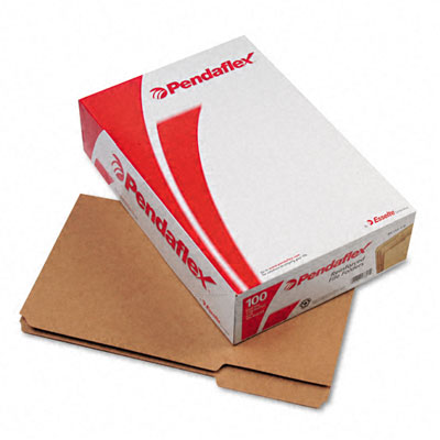 Picture of Pendaflex RK153-1/3 Two-Ply- Dark Kraft File Folders- 1/3 Cut- Top Tab- Legal- Brown- 100/Box