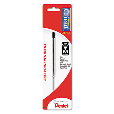 Picture of Pentel BKC10BPA Refill for Client Pen- Medium- Black Ink