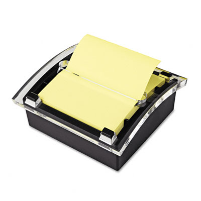Picture of Sticky note Pop-up Notes DS330-BK Clear Top Pop-up Note Dispenser for 3 x 3 Self-Stick Notes- Black