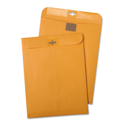 Picture of Quality Park 43468 Postage Saving Clear-Clasp Kraft Envelopes- 6 x 9- Light Brown- 100/Box