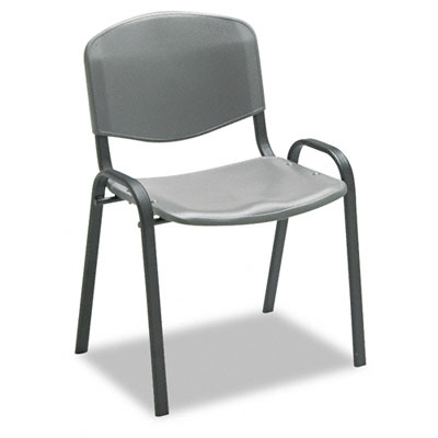 Picture of Safco 4185CH Contour Stacking Chairs- Charcoal with Black Frame- 4/Carton