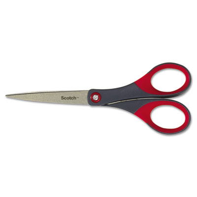 Picture of Scotch 1447 Precision Scissors- Pointed- 7&amp;quot; Length- 2-1/2&amp;quot; Cut- Gray/Red