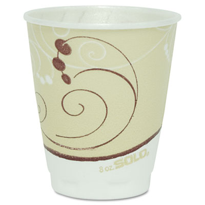 Picture of SOLO Cup Company 378SMJ8000 Hot Cups- Symphony Design- 8 oz.- Beige