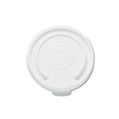 Picture of SOLO Cup Company LB3161 Hot Cup Lids- 16 oz- White- 1000/Carton