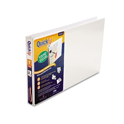 Picture of Stride 94010 Quick Fit Ledger D-Ring Binder- 1&amp;quot; Capacity- 11 x 17- White