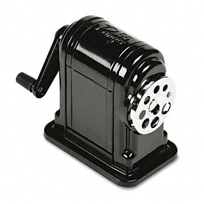 Picture of X-ACTO 1001 Boston Ranger 55 Table-Mount/Wall-Mount Manual Pencil Sharpener- Black