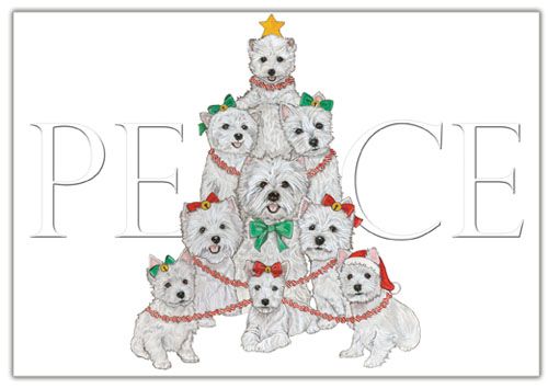 Picture of Pipsqueak Productions C564 Westie Holiday Boxed Cards