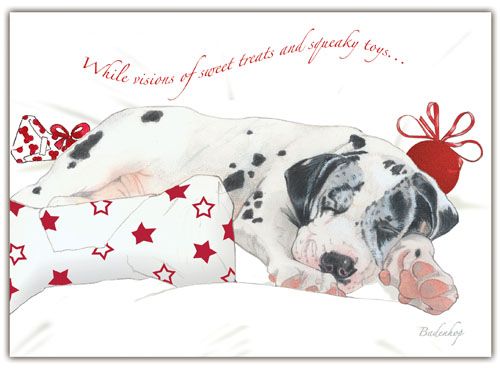 Picture of Pipsqueak Productions C569 Great Dane Holiday Boxed Cards