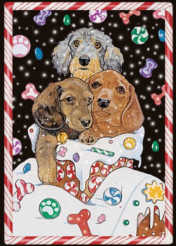 Picture of Pipsqueak Productions C809 Dachshund Holiday Boxed Cards