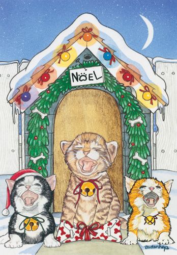 Picture of Pipsqueak Productions C962 Cat Holiday Boxed Cards