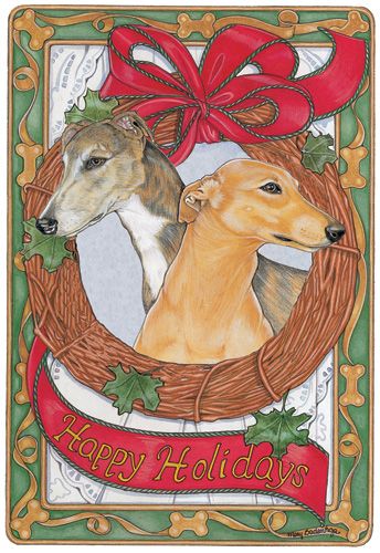 Picture of Pipsqueak Productions C972 Greyhound Holiday Boxed Cards