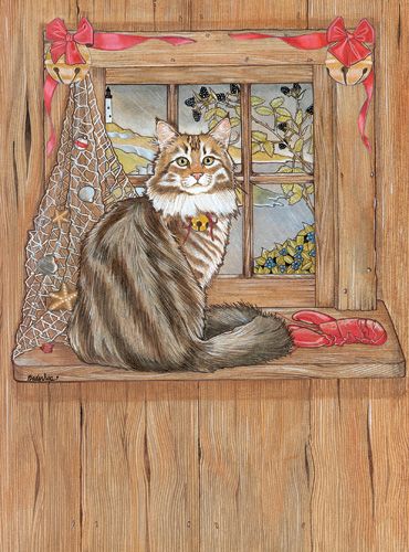 Picture of Pipsqueak Productions C987 Cat Holiday Boxed Cards