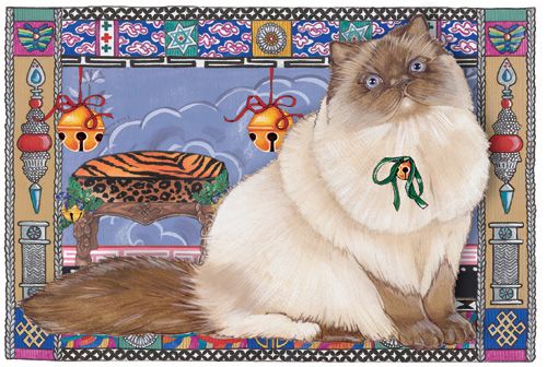 Picture of Pipsqueak Productions C989 Cat Holiday Boxed Cards
