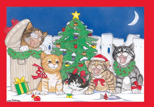 Picture of Pipsqueak Productions C990 Cat Holiday Boxed Cards