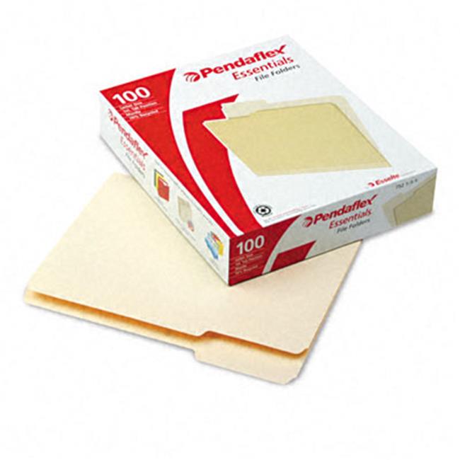 Pendaflex Essentials 752-1/3-1 File Folders- 1/3 Cut- 1st Position- Top Tab- ...