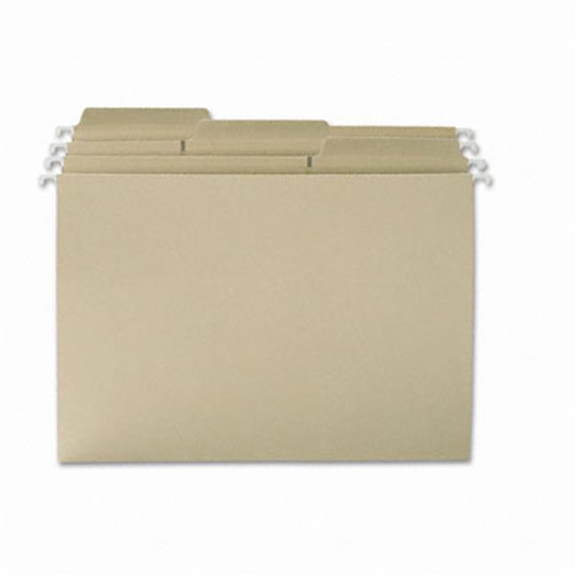 Smead 64082 FasTab Hanging File Folders- 1/3 Tab- Letter- Moss Green- 20/Box
