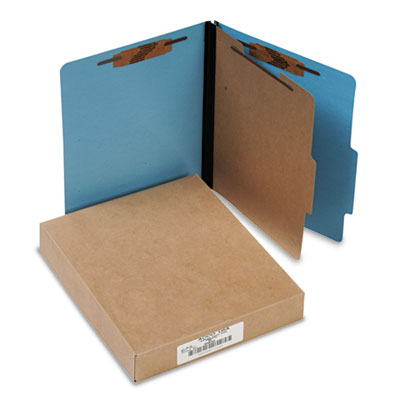 Picture of ACCO 15642 Presstex Colorlife Classification Folders- Letter- 4-Section- Light Blue- 10/Box