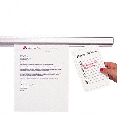 Picture of Advantus 2010 Grip-A-Strip Display Rail- 48&amp;quot; Long- 1 1/2&amp;quot; High- Aluminum Finish