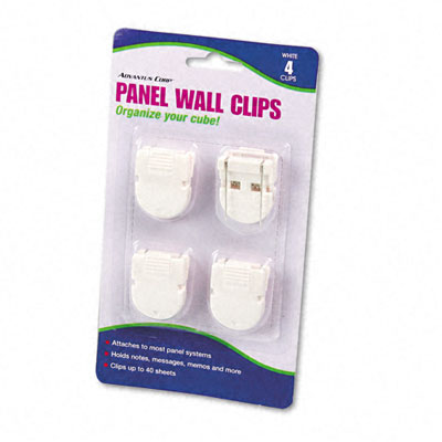 Picture of Advantus 75300 Panel Wall Clips for Fabric Panels- Standard Size- White- 4/Pack