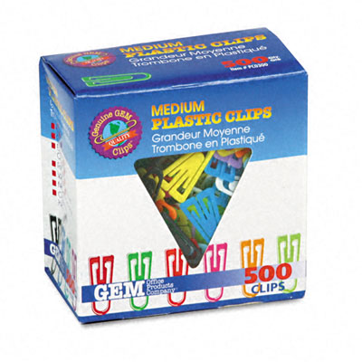 Picture of Advantus PC0300 Paper Clips- Plastic- Medium Size- Assorted Colors- 500/Box