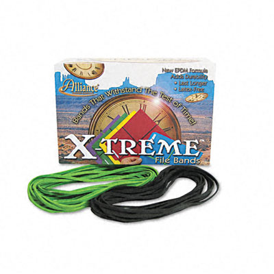 Picture of Alliance 02004 X-treme File Black Rubber Bands- 7 x 1/8- 175 Bands/1lb Box