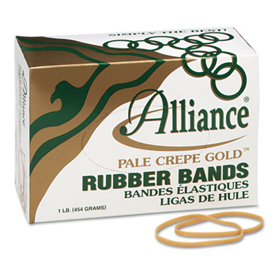Picture of Alliance 20335 Pale Crepe Gold Rubber Bands- Size 33- 3-1/2 x 1/8- 1lb Box