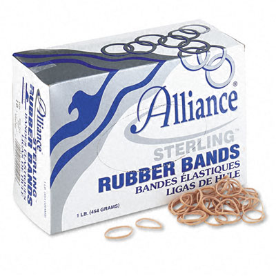 Picture of Alliance 24105 Sterling Ergonomically Correct Rubber Band- #10- 1-1/4 x 1/16- 5000 Bands/1lb Bx