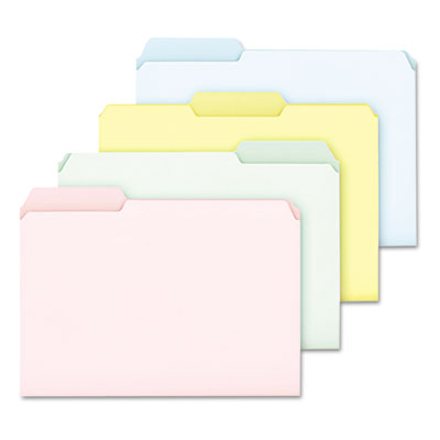 Picture of Ampad C211/3PASR Pastel Color File Folders- 1/3 Cut- Top Tab- Letter- Assorted- 100/Box