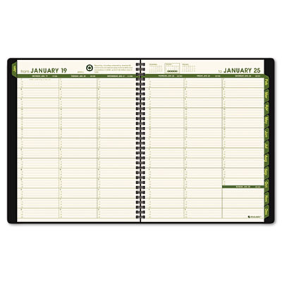 Picture of AT-A-GLANCE 70-950G-05 Recycled Weekly/Monthly Classic Appointment Book- 13-Mos. (Jan-Jan)- Black Cover
