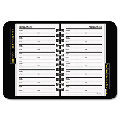 Picture of AT-A-GLANCE 80-011-05 Classic Telephone/Address Book- Wirebound- 4-7/8 x 8- Black