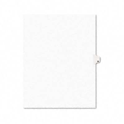 Picture of Avery 01413 Avery-Style Legal Side Tab Dividers- One-Tab- Title M- Letter- White- Pack of 25