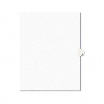 Picture of Avery 01414 Avery-Style Legal Side Tab Dividers- One-Tab- Title N- Letter- White- Pack of 25